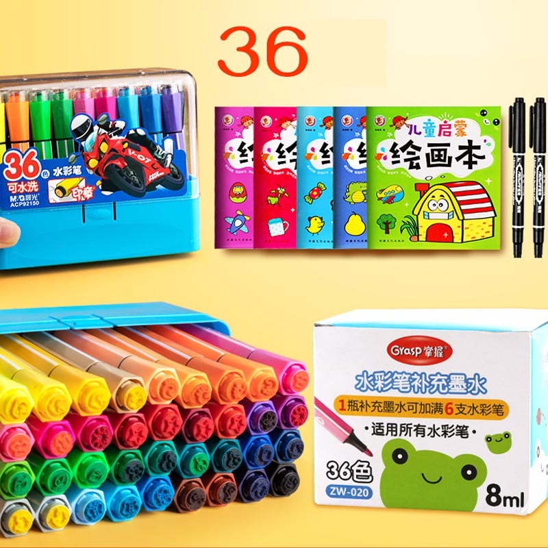 Juego de pinceles de pintura lavables seguros y no tóxicos