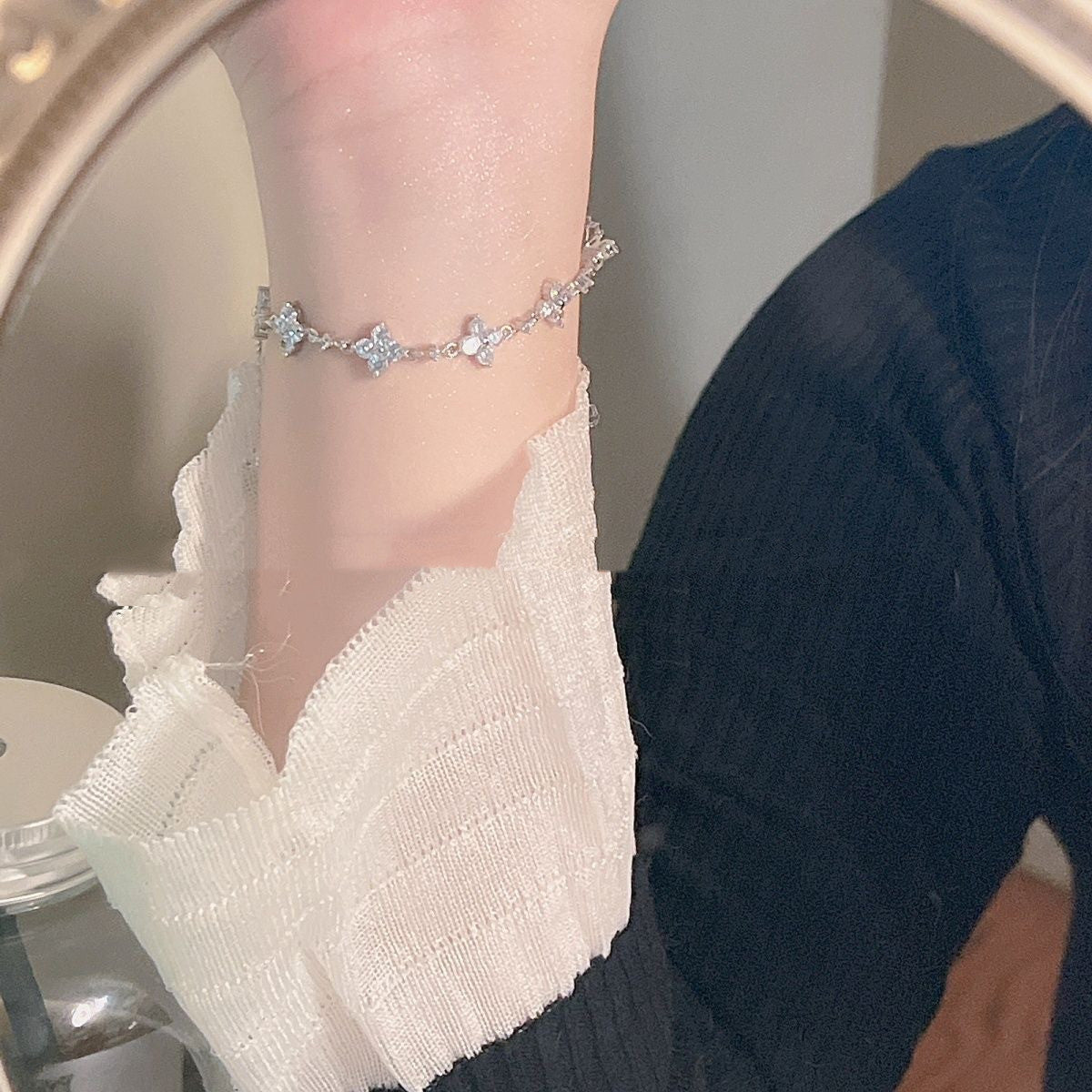 Bracelet brillant élégant personnalité féminine tout-match réglable