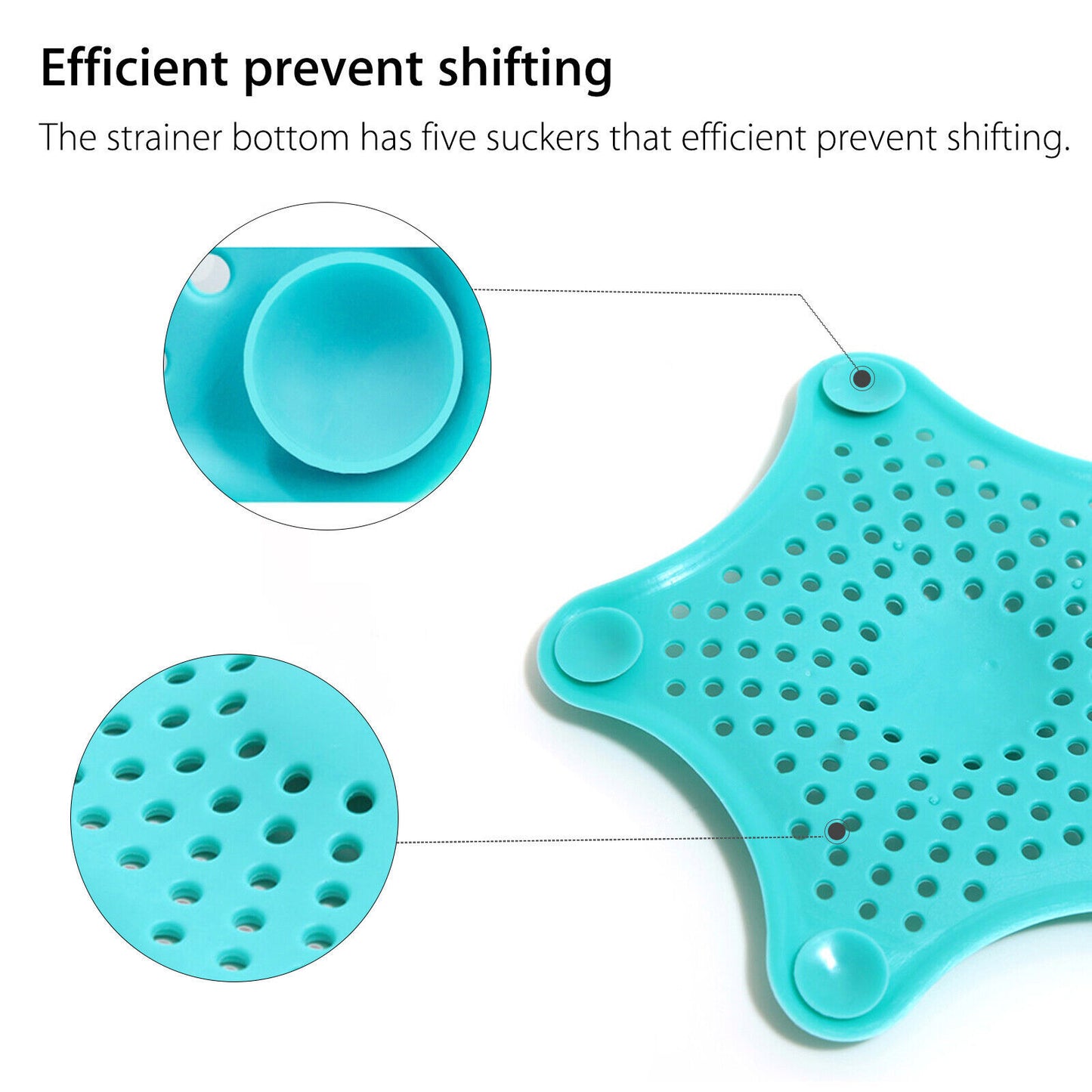 Filtre de vidange d'évier en forme d'étoile de mer en Silicone, 3 pièces, bouchon attrape-cheveux, trou de vidange, filtre pour salle de bains, cuisine, toilettes