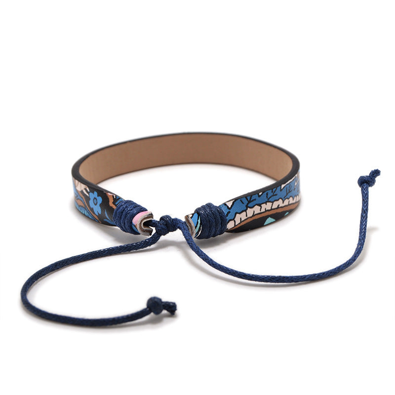 Printed Leather Bracelet PU Bracelet