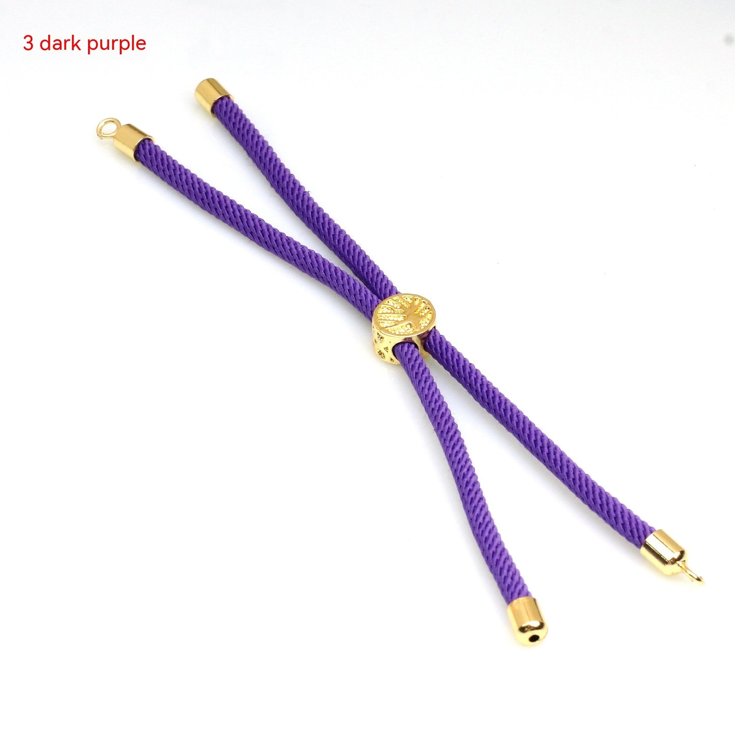 18K Bag Gold Buckle Color Retention 3MM Milan Bracelet Bracelet Adjustable Push-pull Semi-finished Product Accessories