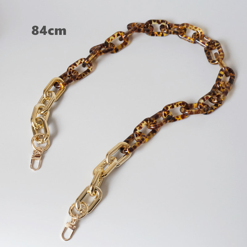 Fashionable Acrylic Resin Chain With Contrasting Colors, Retro And Exaggerated