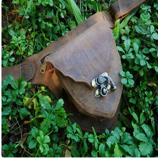 Cartera con cinturón en forma de corazón retro europea y americana steampunk