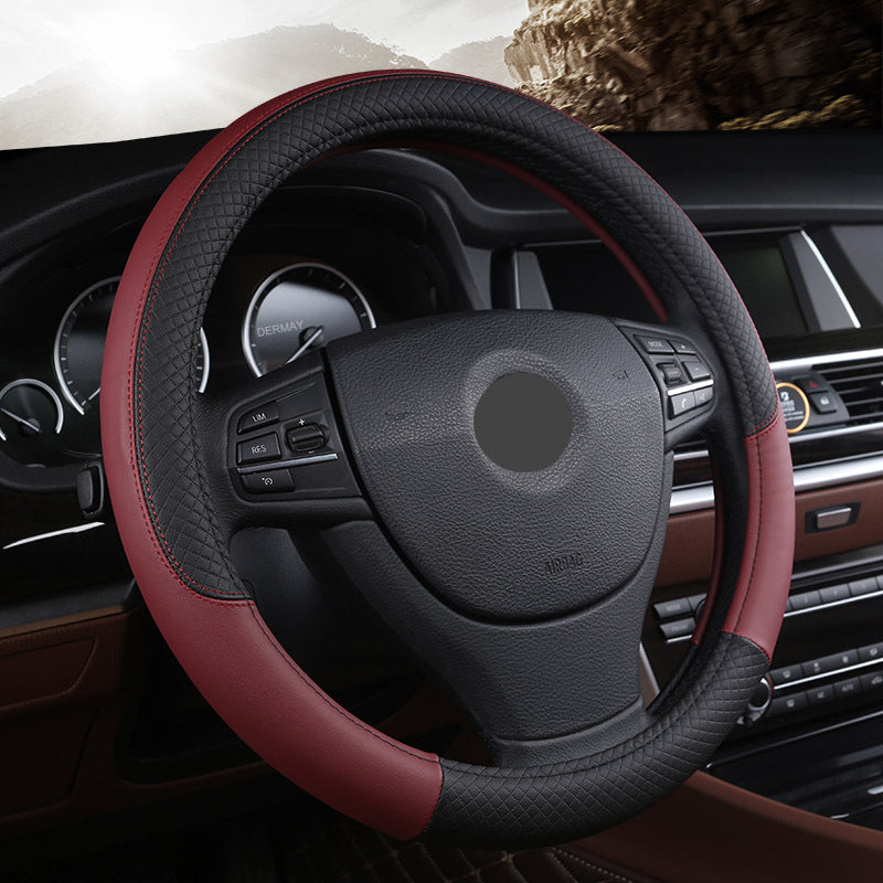 Couvre-volant de voiture universel en cuir