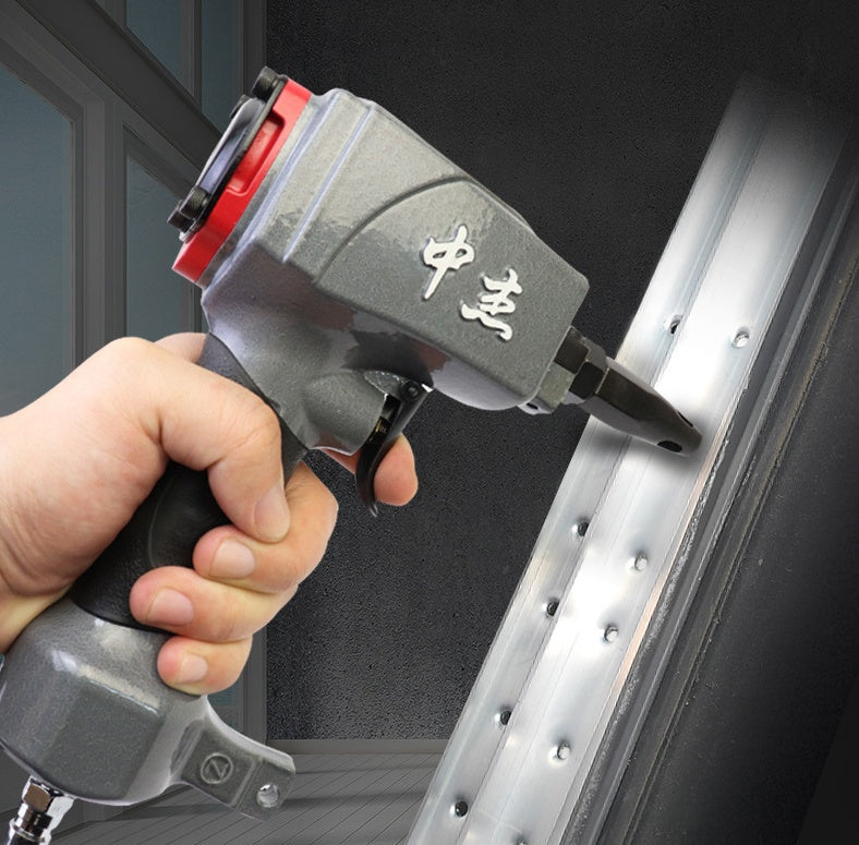 Pistola de clavos neumática para perforación de láminas de metal