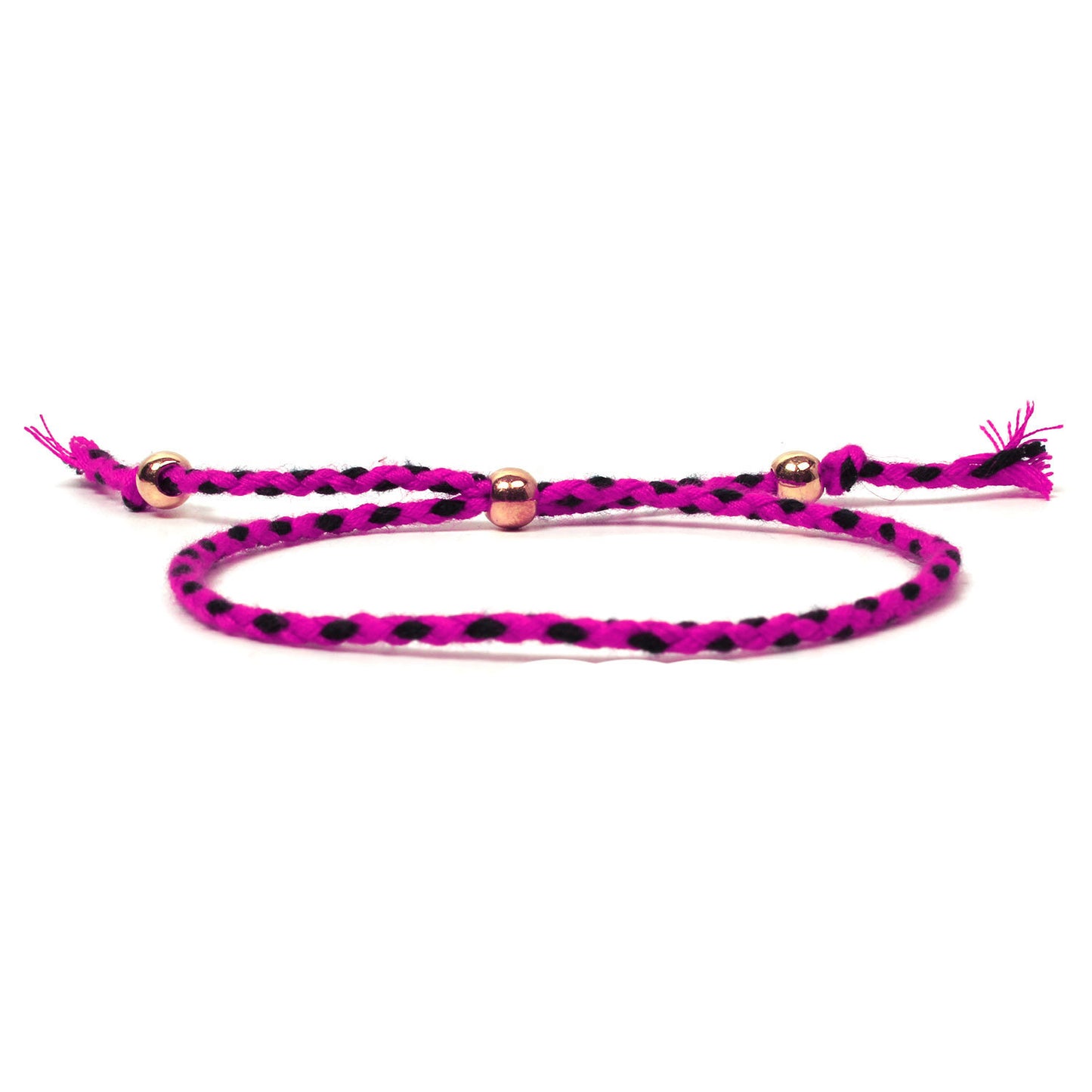 Bracelet Boules Dorées Mode Femme Tissé à La Main