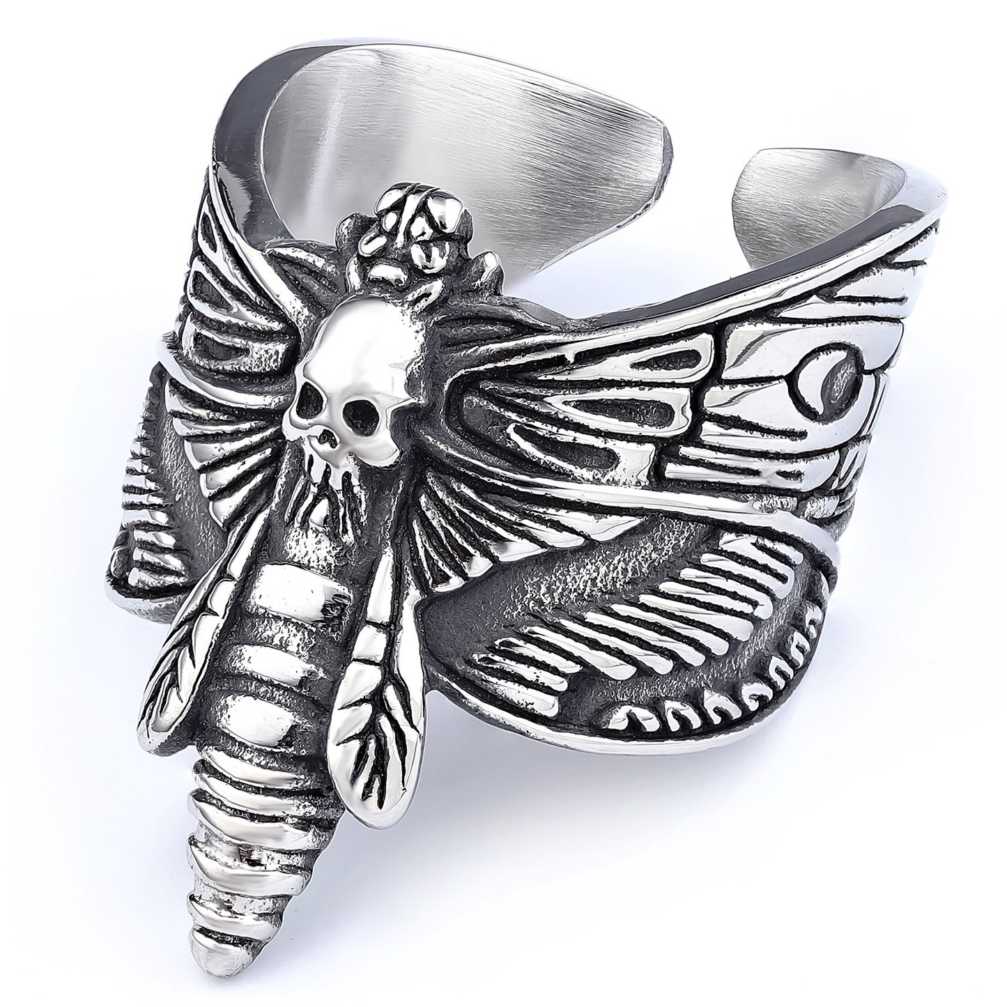 Papillon de mort gothique classique, en acier inoxydable, tendance, unisexe, en Stock