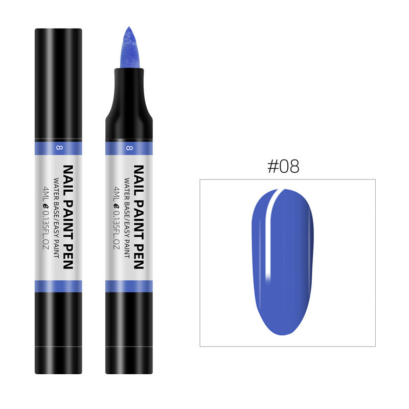 Pluma de pintura de esmalte de uñas de 24 colores, pluma de pintura 3D de flores, pluma de dibujo de punta de flor, pluma de esmalte de uñas insípida a base de agua