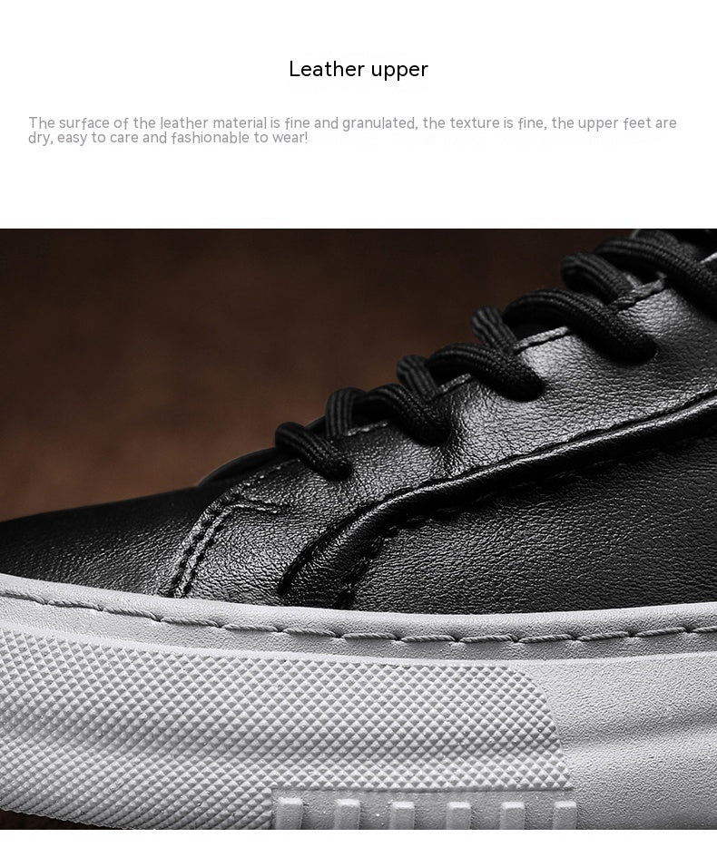 Autumn Men's Shoes Casual Leather Shoes Slip-on Sports Board Shoes Versatile Work Waterproof Easy Wear Tide Shoes