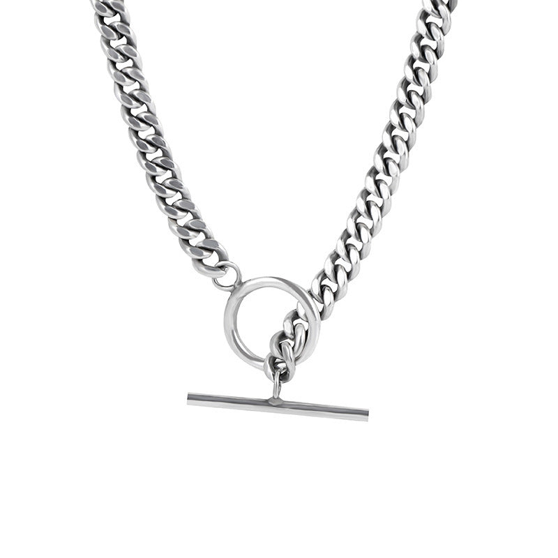 Collier pour femmes Ins Hip Hop 925 en argent Sterling entrée européenne et américaine Lux personnalité de Niche
