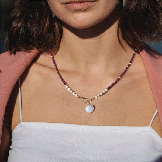 Artificial Crystal 3m Beads Necklace Women's Pearl Pendant Fresh Classic
