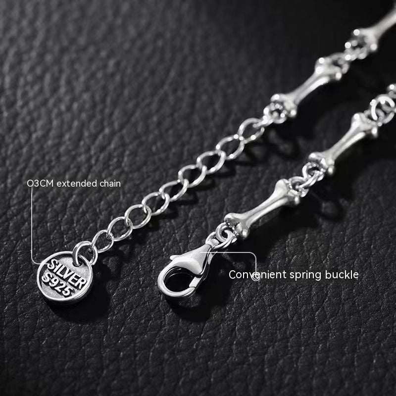 Retro Style Handmade Necklace Special-interest Design Silver Bracelet