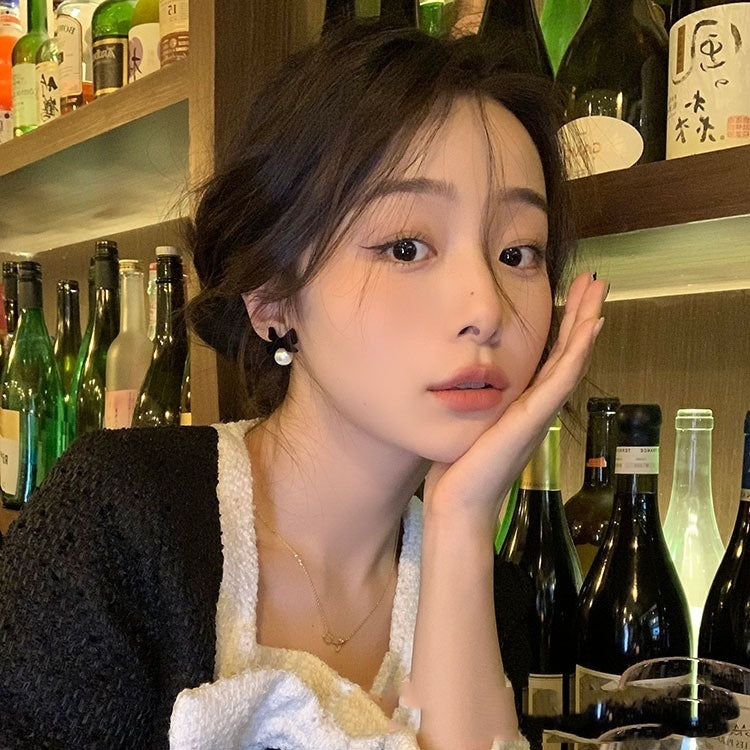 Boucles d'oreilles à tige en velours, boucles d'oreilles rétro françaises