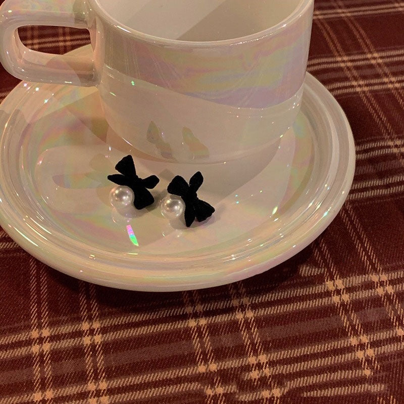 Boucles d'oreilles à tige en velours, boucles d'oreilles rétro françaises