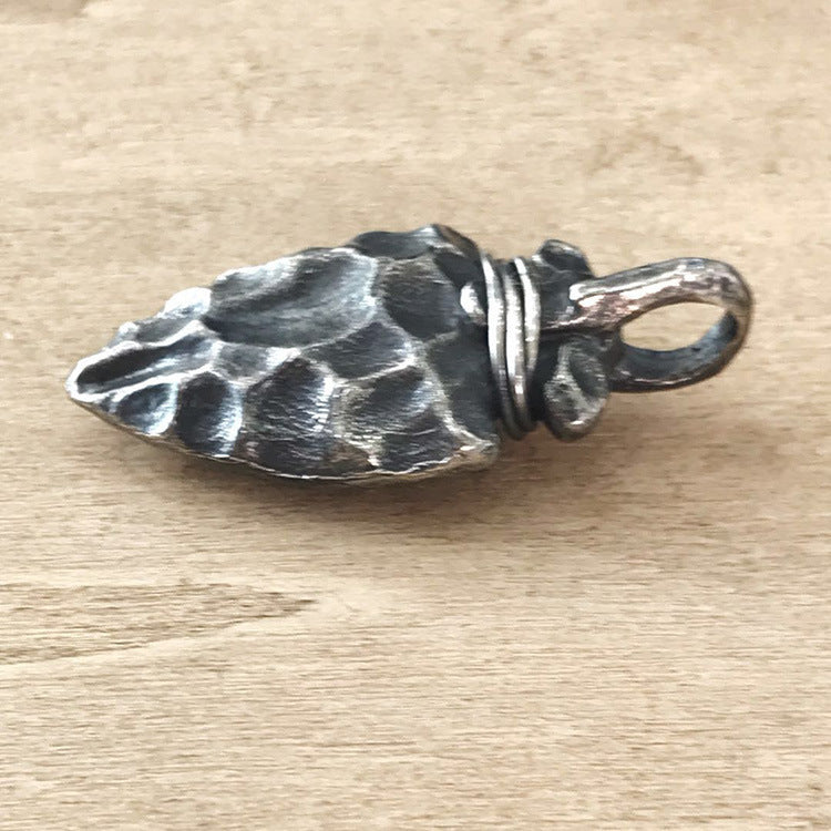Retro 925 Silver Antique Finish Personality Boat Anchor Head Pendant