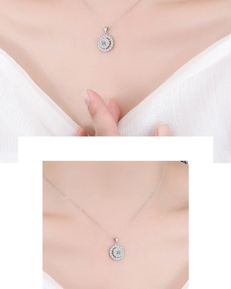 Collier rotatif en argent Sterling, Simple, gracieux, abordable, luxe, Niche, conception originale, chaîne de clavicule