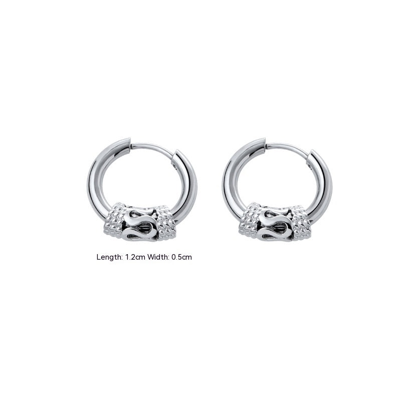 Bold Punk Hip Hop Simple Stud Earrings