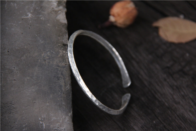 925 Thai Silver Retro Bracelet Handmade Personality Stylish Adjustable Sterling Silver Bracelet