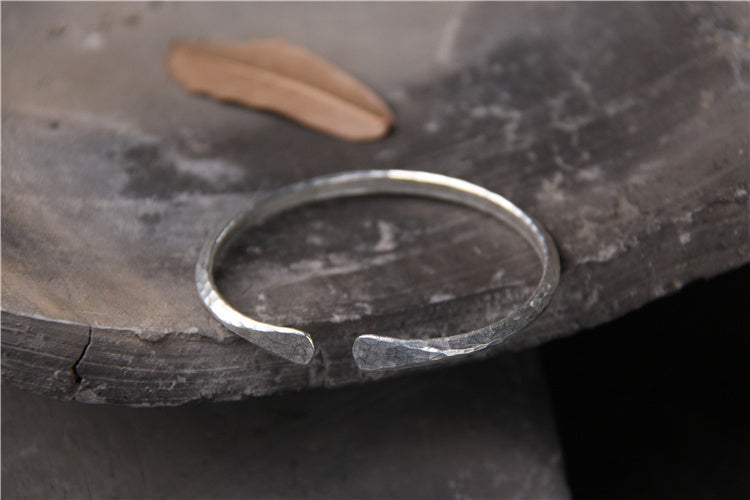 925 Thai Silver Retro Bracelet Handmade Personality Stylish Adjustable Sterling Silver Bracelet