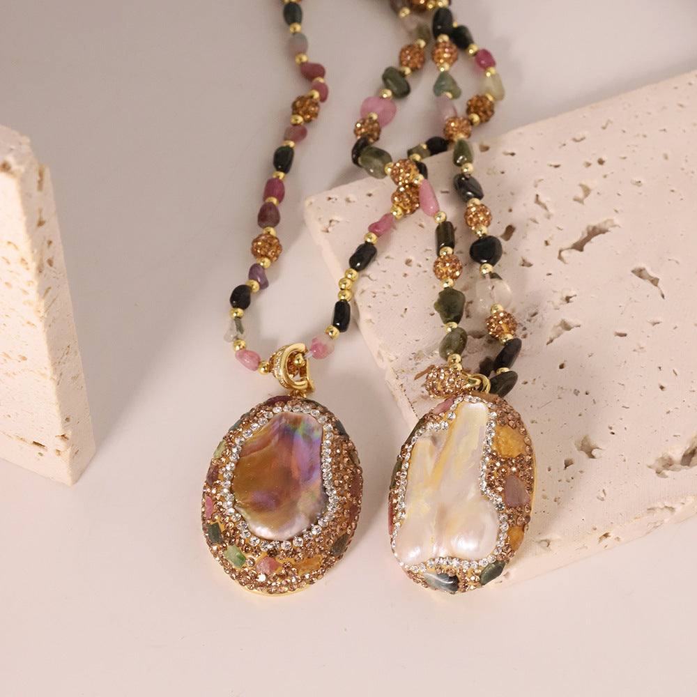 Freshwater Baroque Clavicle Chain Female