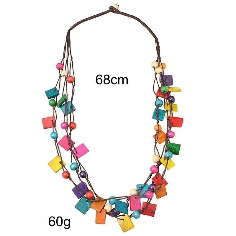 Bohemian Retro Exaggerated And Personalized Ethnic Style Color Necklace