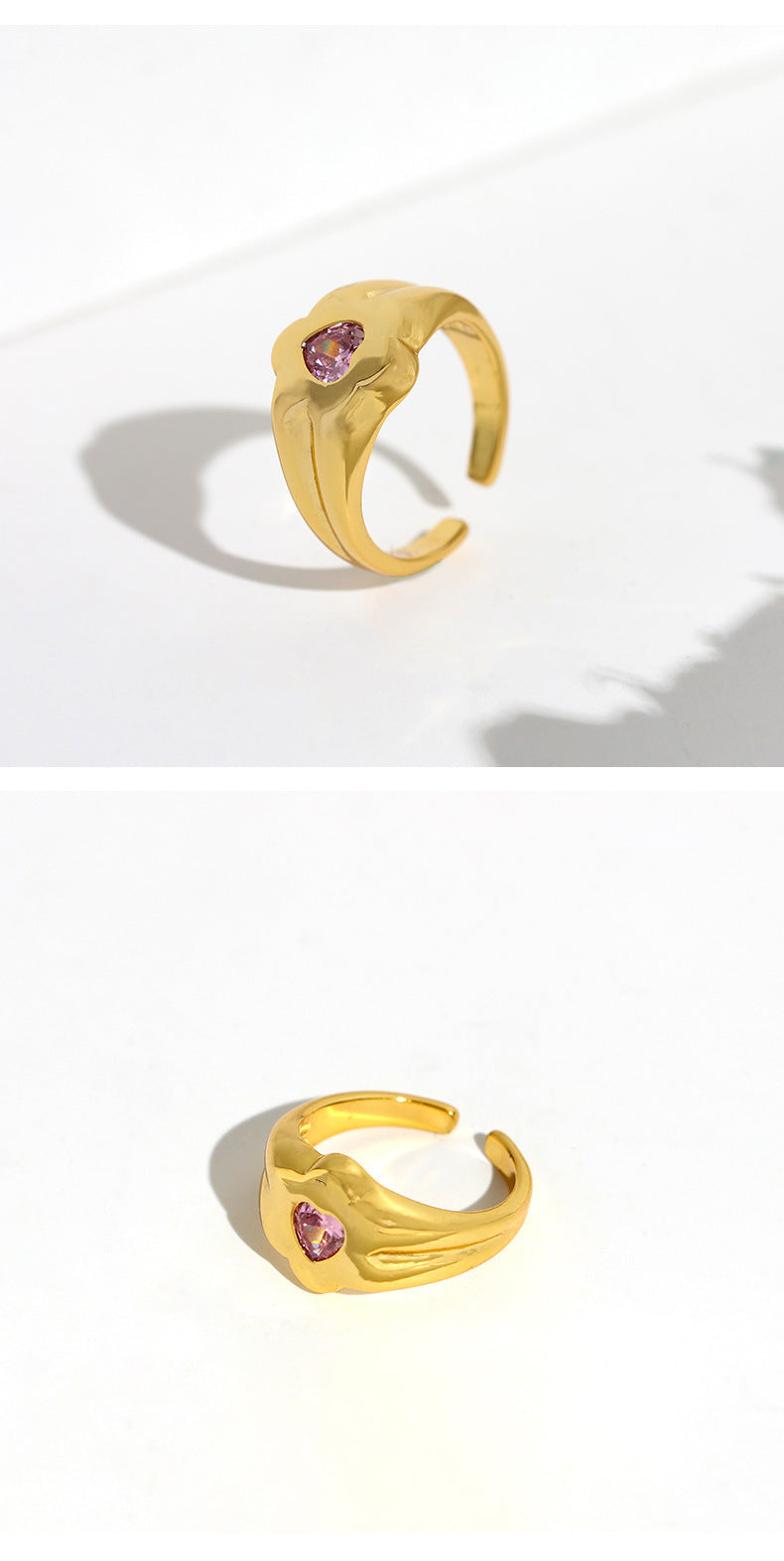 Retro Heart-shaped Diamond Ring For Women