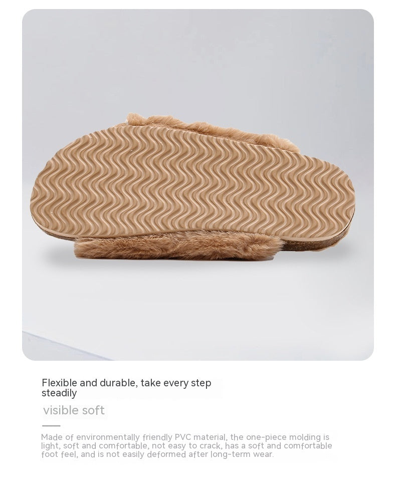 Zapatillas de algodón cálidas para invierno para mujer