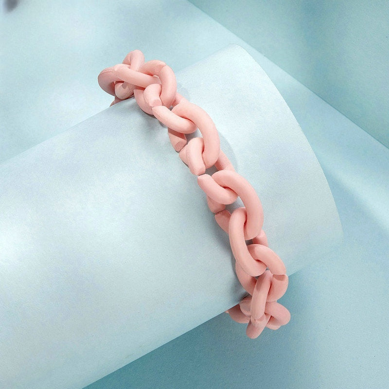 Pulsera de adorno de rompecabezas Simple, accesorios de pulsera Diy con costura acrílica de silicona multicolor