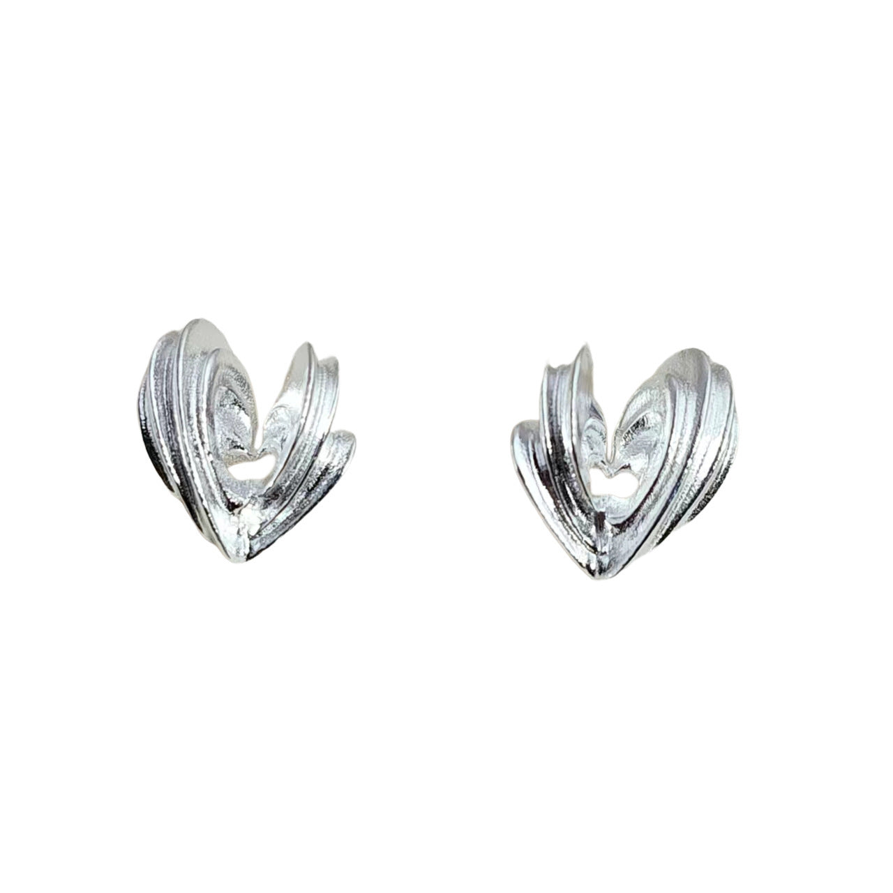 Sterling Silver Needle European And American Irregular Metal Ear Studs