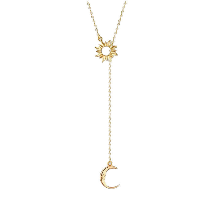 Collier Lasso Soleil Lune Femme