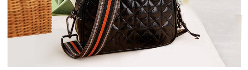 Bolso cuadrado pequeño de cuero para equipaje, bolso cuadrado de color sólido, línea de costura de cuero, bolso cruzado para mujer