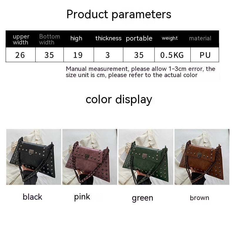 Rivet Sac Enveloppe Chaîne Bandoulière