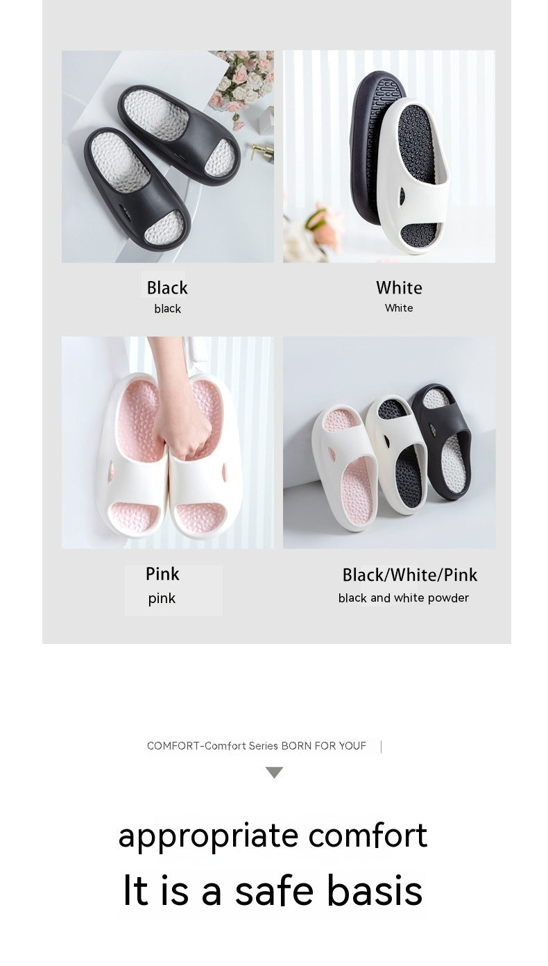 Pantoufles d'été pour Couple, vêtements d'extérieur, fond épais, sensation de merde, pour la maison