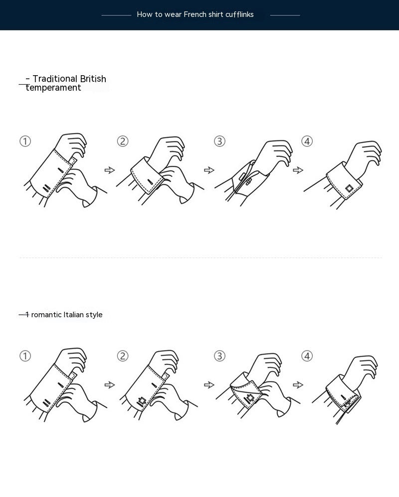Gemelos Camisa Francesa Movimiento Mecánico