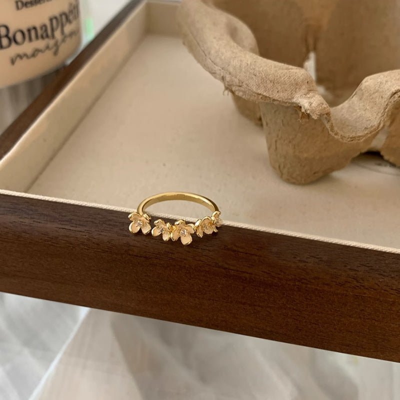 Butterfly Flower Ring Fashion All-matching
