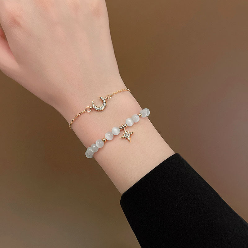 Women's Star Moon Opal Bracelet