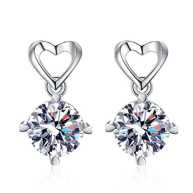 Classic Love S925 Sterling Silver Stud Earrings