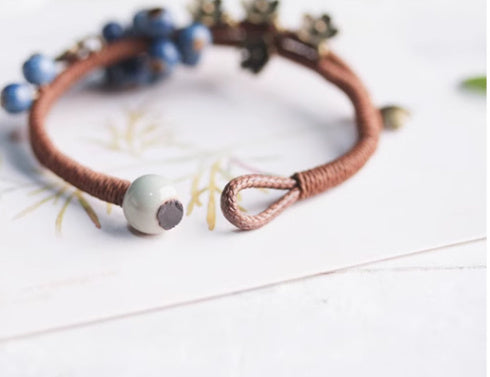 Blue Enchantress Artistic Retro Mori Style Bohemian Bracelet