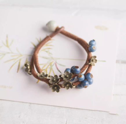 Blue Enchantress Artistic Retro Mori Style Bohemian Bracelet