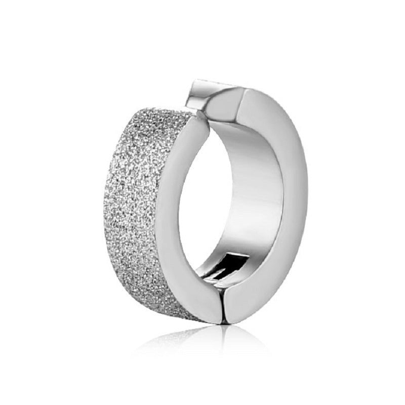 European And American Fashion Punk Frosted Earrings Without Pierced Ears