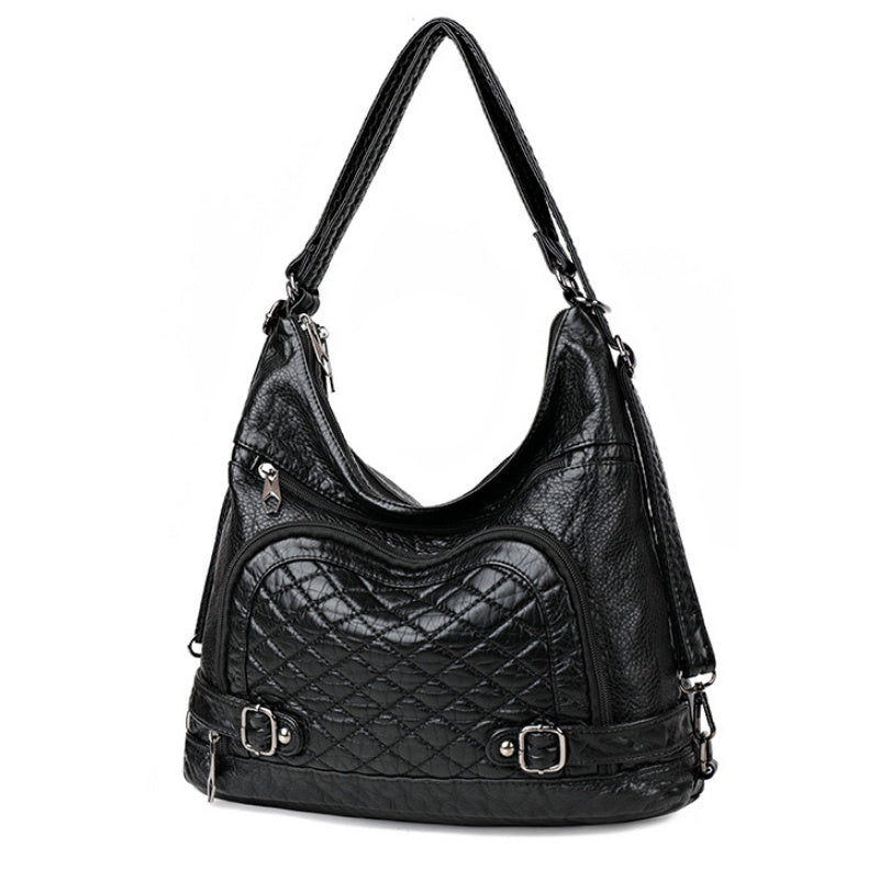 Mochila cruzada de hombro retro de gran capacidad para mujer