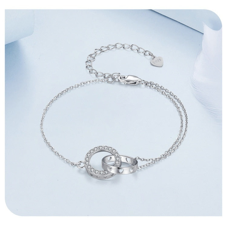 Pulsera Clásica Simple De Doble Anillo