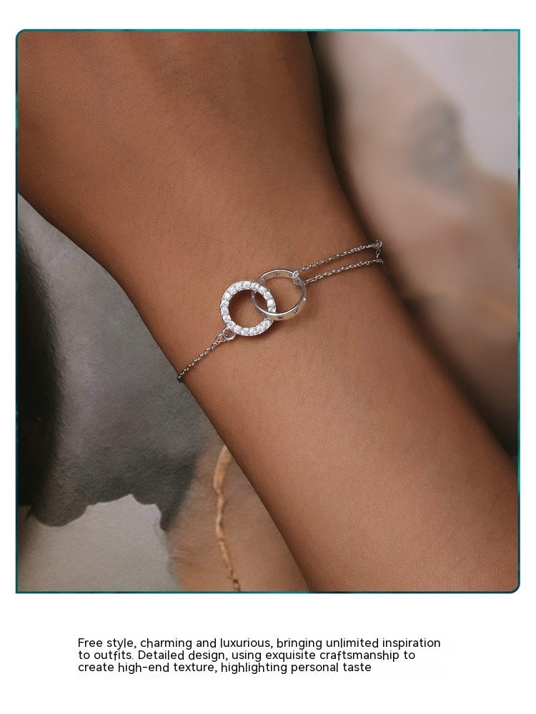 Pulsera Clásica Simple De Doble Anillo
