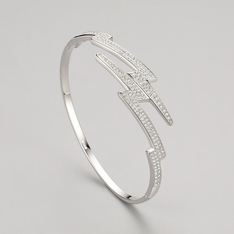 Pulsera de plata de ley S925 para mujer europea y americana.