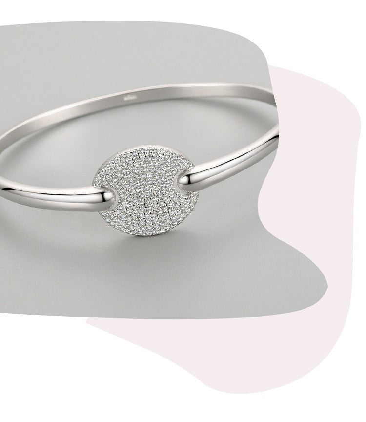 Pulsera de plata de ley S925 para mujer estilo coreano