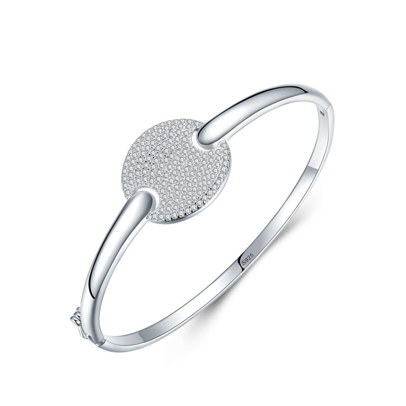 Pulsera de plata de ley S925 para mujer estilo coreano