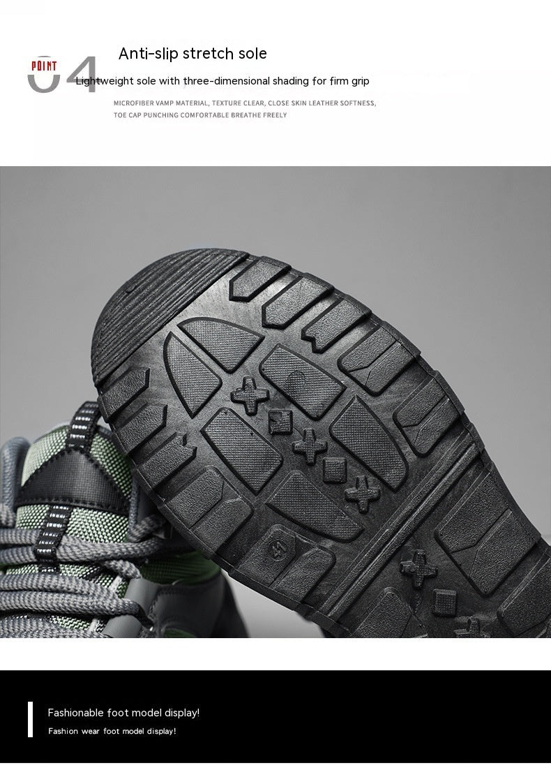 Zapatos de hombre Otoño de caña alta para hombre, deportes, ocio, jóvenes, correr, Daddy Tide, zapatos