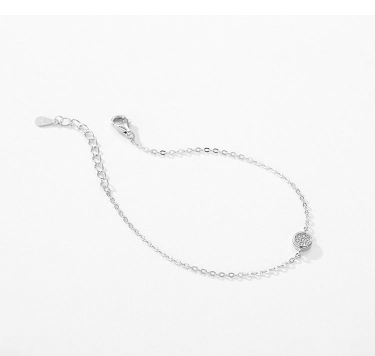 Women's S925 Sterling Silver Round Bracelet