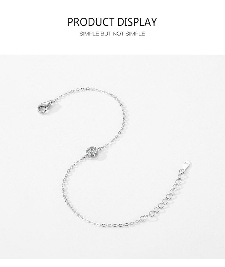 Women's S925 Sterling Silver Round Bracelet