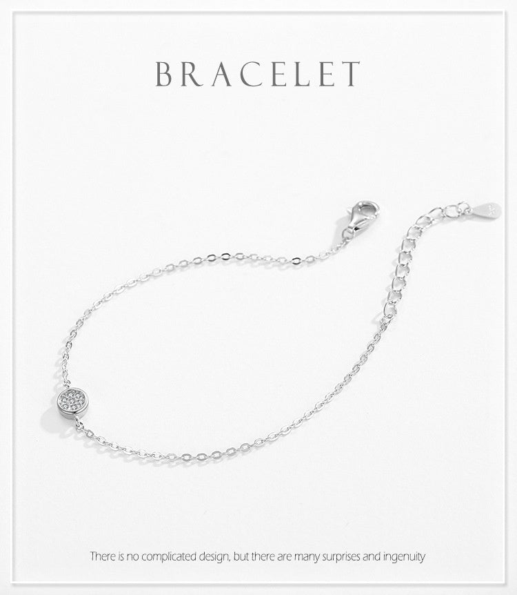 Women's S925 Sterling Silver Round Bracelet